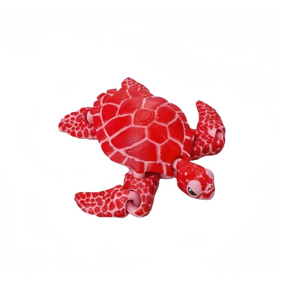 1/2 Piece - 3D Printed Articulated Turtle Figurine, Indoor and Outdoor Desktop Decoration, Wedding, Birthday, Christmas, New Year Gift, Party Favor Filler, Aquarium Landscaping