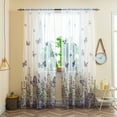 thumbnail image 1 of 1/2 Piece Beautiful Butterfly Pattern Sheer Door Balcony Window Screen Curtain Tulle Panel Voile Decorative Drapes Valance, 1 of 2
