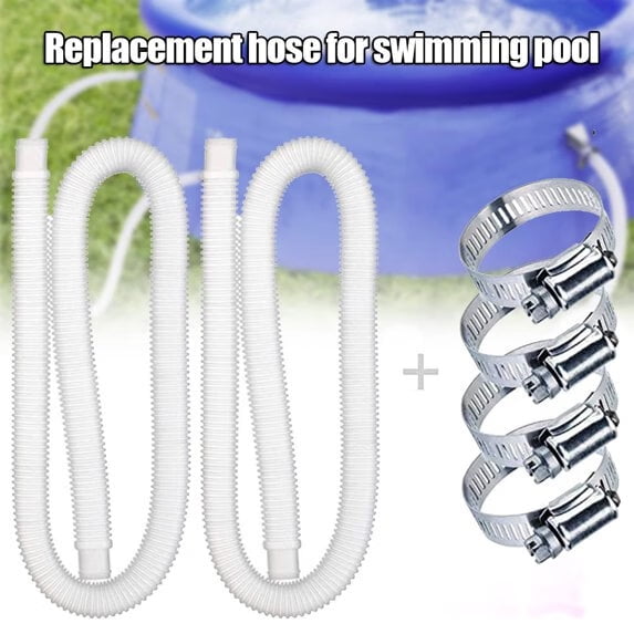 1/2-Piece Replacement Hose for Above Ground Pools, 1.25-Inch Diameter Pool Pump Accessory, 59-Inch Long, Sale