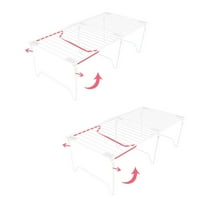 1/2-Piece Set freezer shelf,Stackable Cabinet Organizer Shelves,Foldable Pantry Shelf,Plate, Dish,Rustproof Metal Storage Organizer