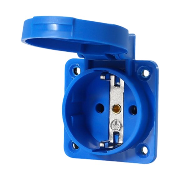 1. 2 Pin Industrial Power Outlet Electrical Socket with Protections for Outdoor Use