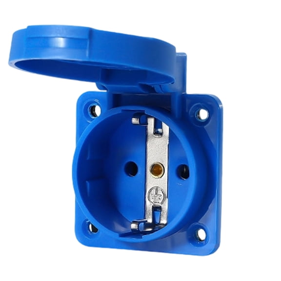 1. 2 Pin Industrial Power Outlet Electrical Socket with Protections for Outdoor Use