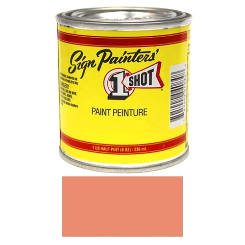 1/2 Pint 1 Shot CORAL Paint Lettering Enamel Pinstriping & Graphic Art