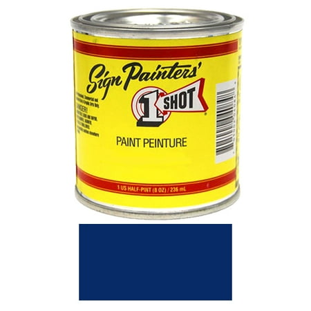 1/2 Pint 1 Shot DARK BLUE Paint Lettering Enamel Pinstriping & Graphic Art