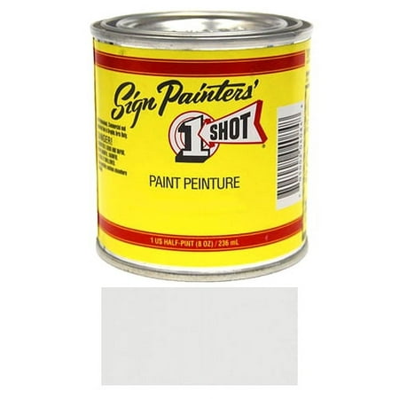 1/2 Pint 1 Shot LETTERING WHITE Paint Lettering Enamel Pinstriping & Graphic Art