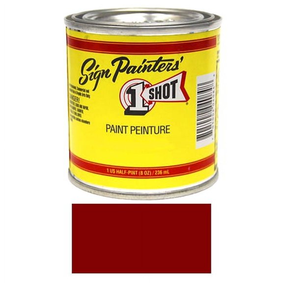 1/2 Pint 1 Shot MAROON Paint Lettering Enamel Pinstriping & Graphic Art
