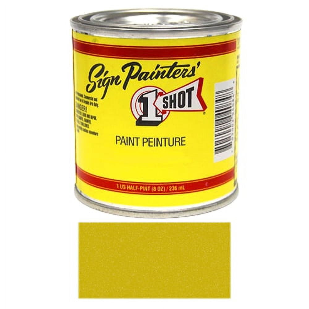 1 Shot OS109L8 Lettering Enamel, Metallic Gold, 8 oz