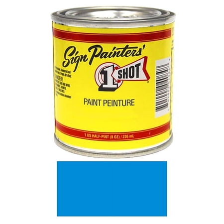1/2 Pint 1 Shot PROCESS BLUE Paint Lettering Enamel Pinstriping & Graphic Art