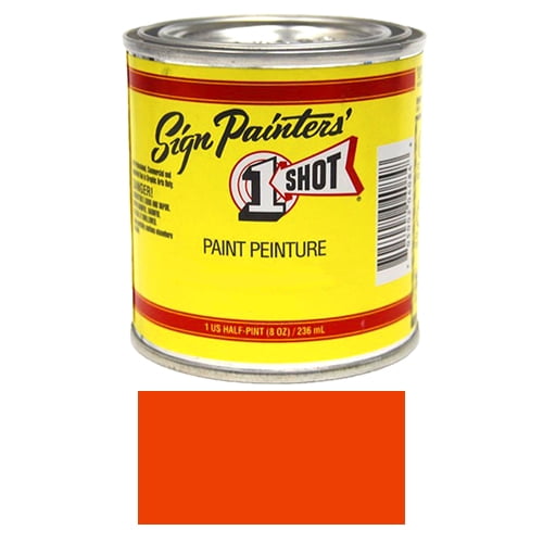1/2 Pint 1 Shot VERMILLION Paint Lettering Enamel Pinstriping & Graphic Art