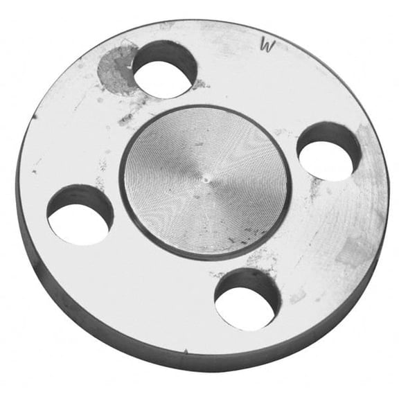 1/2" Pipe, 3-1/2" OD, Stainless Steel, Blind Pipe Flange