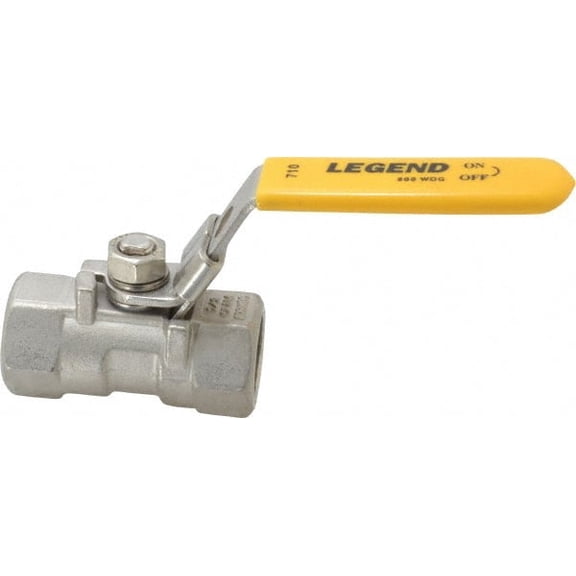 1/2" Pipe, Standard Port, Stainless Steel Standard Ball Valve