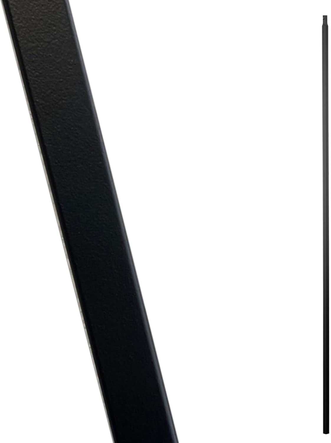 1/2" Plain BAR (Contractor 15-Pack) Stair Parts Modern Hollow (Real Satin Black not Matte) Metal Spindles - 1/2" x 44" Tall