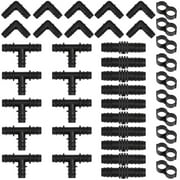 1/2" Poly PEX Fittings, 40PCS 2/1" Expansion PEX Fittings, Includes Poly PEX Elbows, Tees, Couplers, Tube Bending Rings, 2/1" Poly PEX Connectors for PEX Plumbings