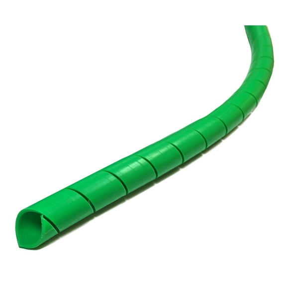 1/2" Polyethylene Spiral Wrap Tubing - 100 Feet Length - Color: Green