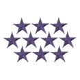thumbnail image 1 of 1/2" Purple Star PACK of 10 PIECES Iron on Embroidered Applique Patch, 1 of 1