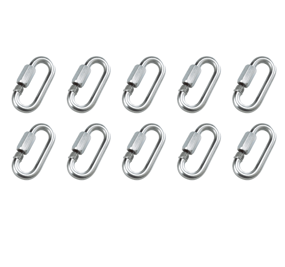1/2" Quick Link, 10 Piece, Zinc, UPC Tagged, Peerless Chain #4423640