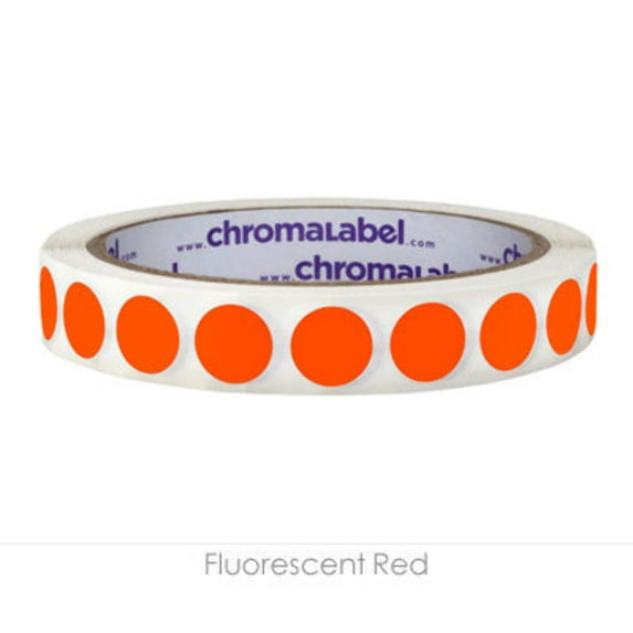 1/2" Removable Round, Color-Code Dots: 1,000/Roll