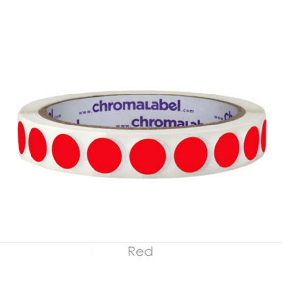 1/2" Removable Round, Color-Code Dots: 1,000/Roll