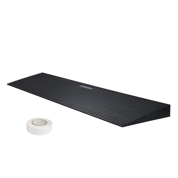 1.2" Rise Rubber Threshold Ramp - 35.4" Wide, Wheelchair & Robot Compatible, Non-Slip, Cuttable, Heavy Duty 33069lbs Capacity for Doorways & Driveways