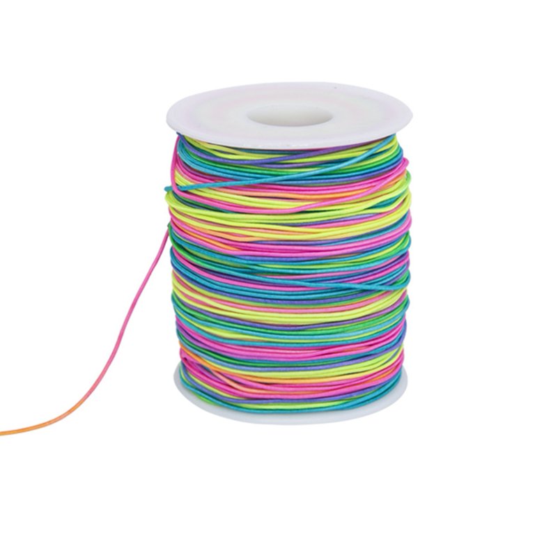 1/2 Roll Soft and Durable Rainbow Elastic Rope - Stretchable Nylon Cord for  DIY Crafts, Bracelet, and Jewelry Making 