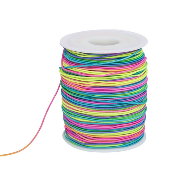 1/2 Roll Soft and Durable Rainbow Elastic Rope - Stretchable Nylon