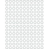 1/2 " Round Color-Coding Labels Printing Sticker Paper - Value Pack  White Dot Labels Matte Finish with Template Included!  50 Sticker Sheets - 7700 Pack