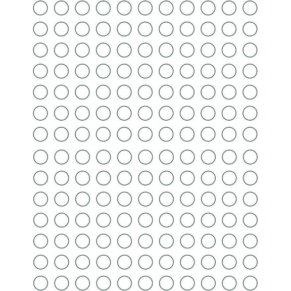 1/2" Round Color Coding Labels Value Pack Half Inch (0.5) Circle Stickers Full Sheet DIY White Dot Labels 13mm - (770 Pack) – Template Included!