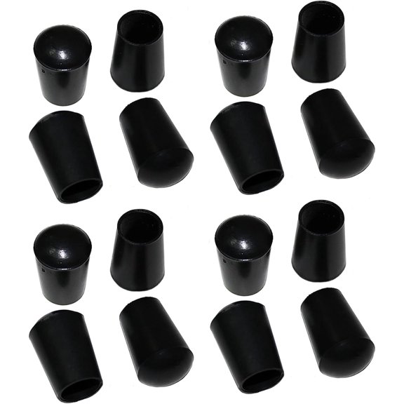 1/2" Round Tapered Cap Chair Leg Floor Protectors Pack of 16 PCS
