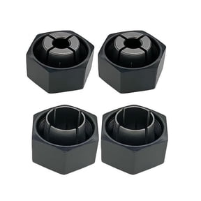 1/2" Router Collet 12.7mm and 1/4" Router Collet 6.35mm For Dewalt 326286-04 DW621 DW6212 DW616 DW618, For Boschh 1617, 1618, 1618EVS, 1617EVS, 1613AEVS,Craftsman router Hitachi 323-293, (4 Pck)