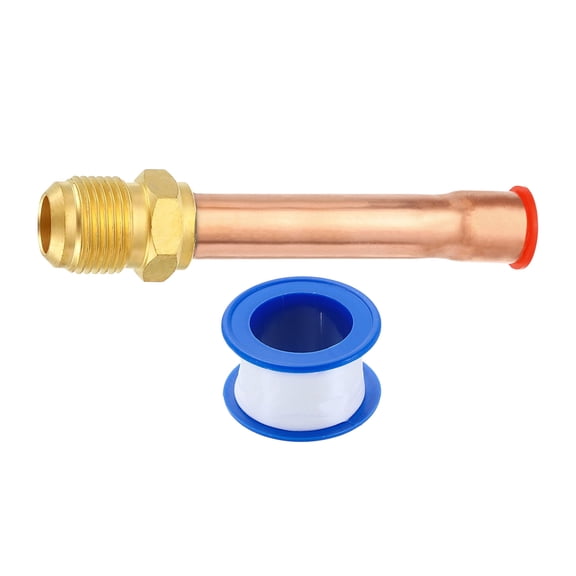 1/2 SAE Male Thread x 1/2" OD Flare Connector with Copper Tube