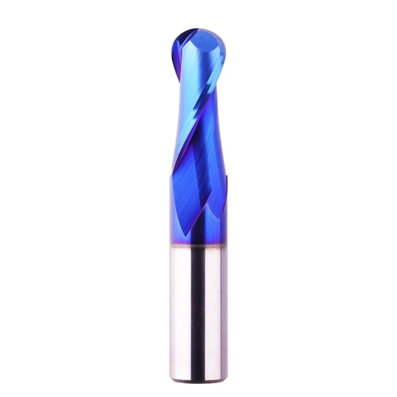 1/2 Shank Ball Nose End Mill CNC Router Bits Double Flute Carbide Spiral Milling Tool for Side Milling End Milling