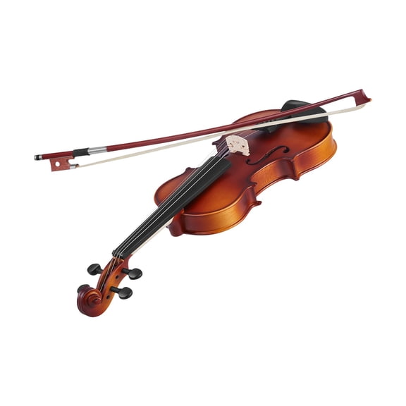 1/2 Size Violin for Adults Beginners Student Solid Wood Fiddle Set with Hard Case Bow Rosin Shoulder Rest Bridge Tuner Extra Strings Professional Musical Instrument Brown