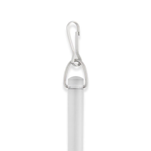 1/2" Smooth Clear PVC Baton with Metal Snap - 48"