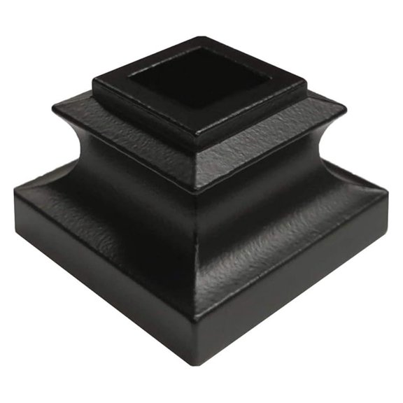 1/2" Stair Iron Baluster Large Flat Shoes (Contractor Pack of 50) Metal Spindles NO Set Screw (Real Black NOT Matte or Flat Color)