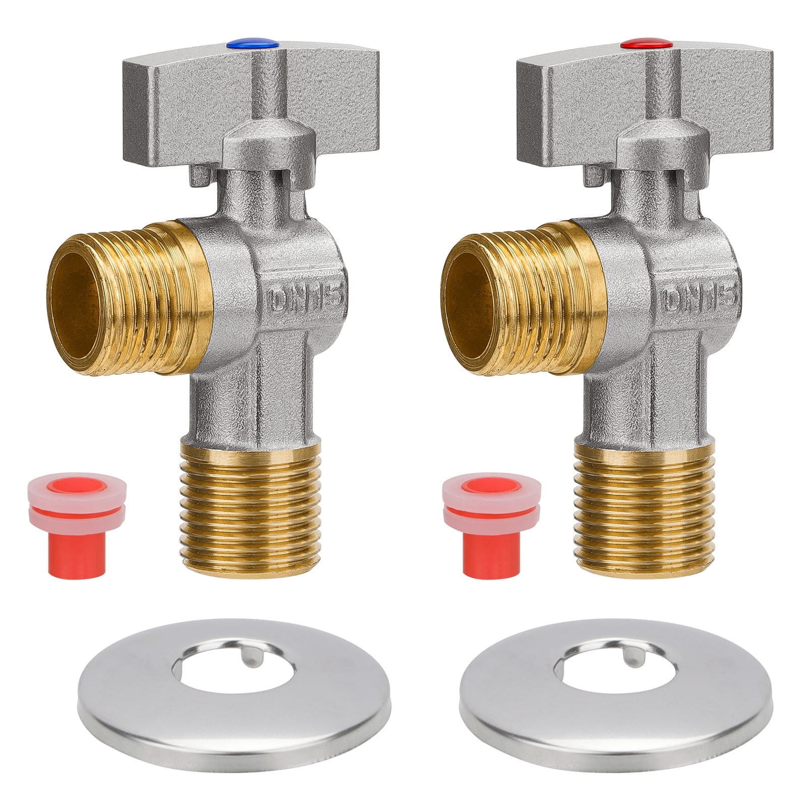 1/2'' Stop Valve, EEEkit Heavy Duty Brass Flow Control Valve for Water Heater Toilet