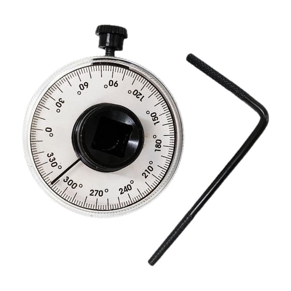 1/2 Torque Angle Gauge for Torque Wrench with 360° Partition, Iron Alloy Vanadium Steel, Measures Angle of Rotation in Torque-Angle Applications