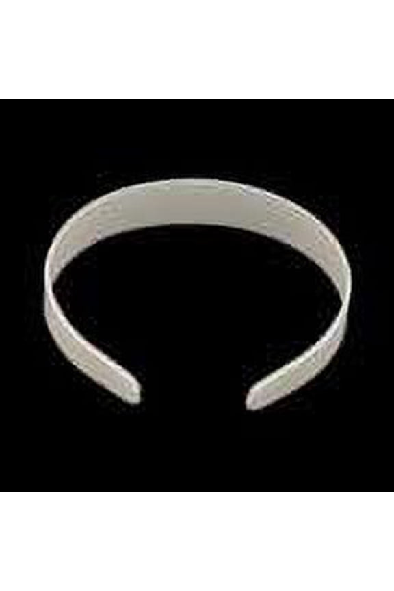 1/2" White Plastic Headbands - 6 pack