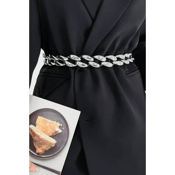 1.2" Width Acrylic Curb Chain Belt