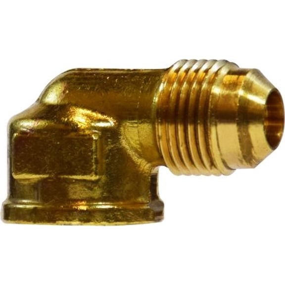 1/2 X 1/2 M Flare X FIP Elbow, SAE 45 Deg Flare, Brass Fittings