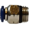 thumbnail image 1 of 1/2 X 1/4 Push-In X MIP Nickel-Plated Adapt, Nickel Plated Push In Fittings, Brass Fittings, 1 of 1