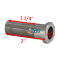 thumbnail image 1 of 1/2" X 2" Quick Release Axle Sleeve Receiver With Flange. Sold as each, 1 of 2