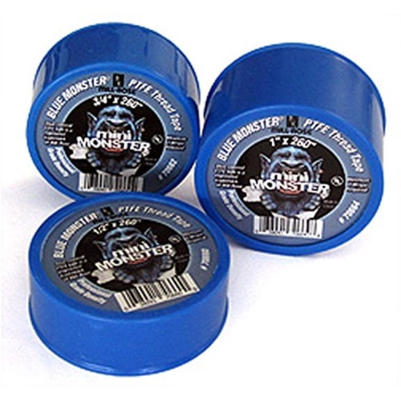millrose 70660 monster roll ptfe thread seal tape, 1/2-inch x 260-inch, blue