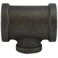 thumbnail image 1 of 1/2 X 3/8 Black Reducing Branch Tee, Black 150# Malleable Fittings, Nipples and Fittings, 1 of 1