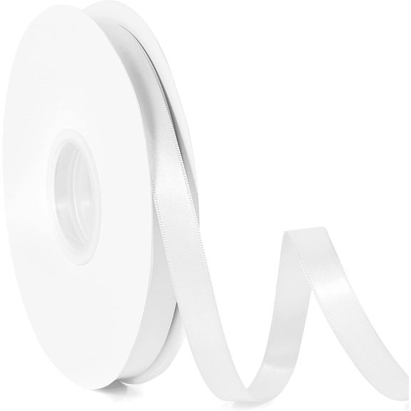 1/2" X 50 Yards Solid Color Satin Ribbon, Double Faced High Density Polyester Fabric Ribbon for Gifts Wrapping, Wedding, Party, Crafts, Hair Bows, Home DIY Decor Ornaments