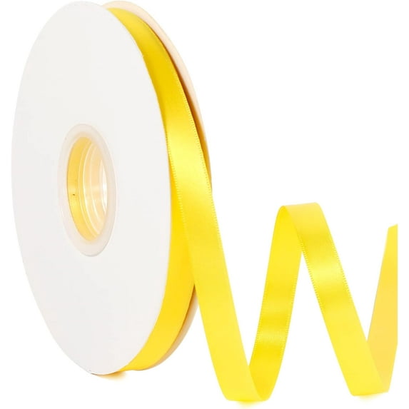 1/2" X 50 Yards Solid Color Satin Ribbon, Double Faced High Density Polyester Fabric Ribbon for Gifts Wrapping, Wedding, Party, Crafts, Hair Bows, Home DIY Decor Ornaments