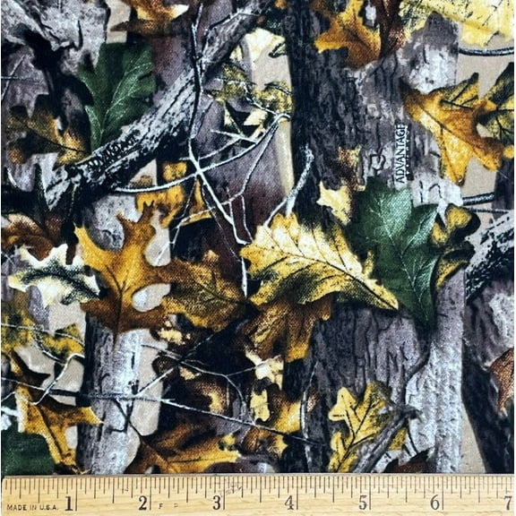 1/2 Yard - Autumn Camo Real Tree Flannel Cotton Fabric (Great for Sewing, Craft Projects, Throw Pillows & More) 1/2 Yard X 44" Wide