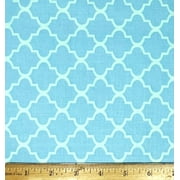 1/2 Yard - Classic Twist Design in Two-Tone Blue Screen Print Cotton Fabric Great for Quilting, Sewing, Craft Projects, Throw Pillows & More 1/2 Yard X 44" Wide