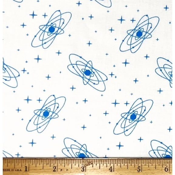 1/2 Yard - DC Comics Atom Super Friends on White Cotton Fabric (Great for Quilting, Sewing, Craft Projects, Throw Pillows & More) 1/2 Yard X 44" Wide