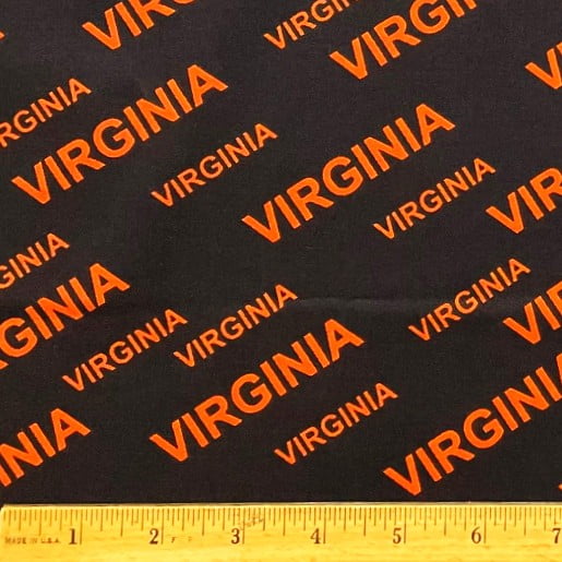 1/2 Yard - Virginia State Orange & Blue Cotton Fabric (Great for Quilting, Sewing, Craft Projects, Throw Pillows & More) 1/2 Yard X 44" Wide