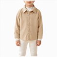 thumbnail image 1 of 1-2 Years Toddler Boys Corduroy Shacket Button Down Collared Long Sleeve Shirt Jacket Outerwear, 1 of 9